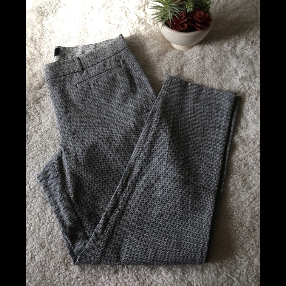 WHBM slim ankle comfort stretch, gray/blk geo